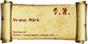 Vrana Márk névjegykártya