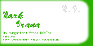 mark vrana business card